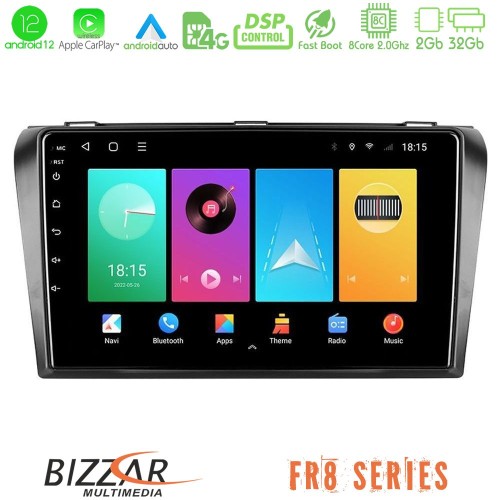 Bizzar FR8 Series Mazda 3 2004-2009 8core Android12 2+32GB Navigation Multimedia Tablet 9 Bizzar FR8 Series Mazda 3 2004-2009 8core Android12 2+32GB Navigation Multimedia Tablet 9