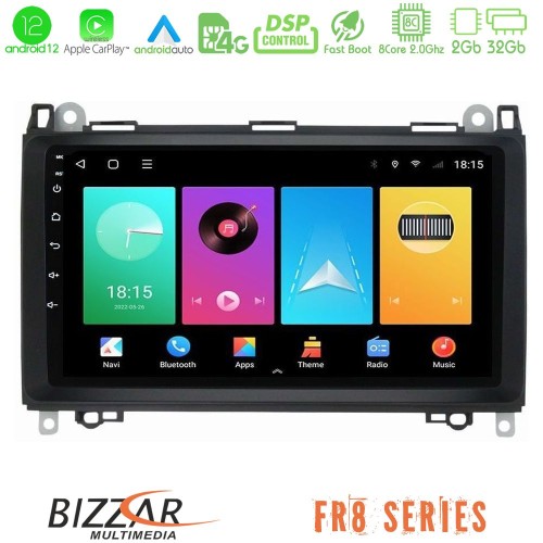 Bizzar FR8 Series Mercedes A/B/Vito/Sprinter Class 8core Android12 2+32GB Navigation Multimedia 9 Bizzar FR8 Series Mercedes A/B/Vito/Sprinter Class 8core Android12 2+32GB Navigation Multimedia 9
