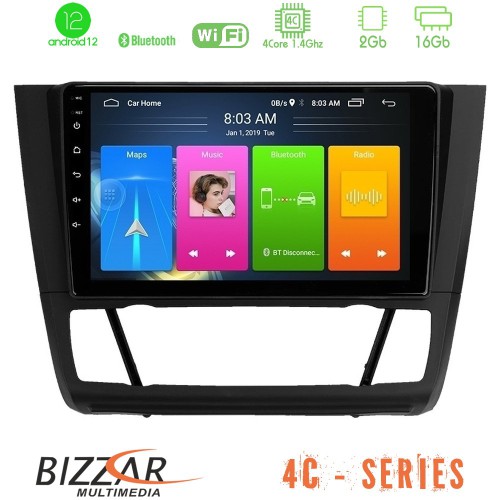 Bizzar 4C Series BMW 1Series E81/E82/E87/E88 (AUTO A/C) 4Core Android12 2+16GB Navigation Multimedia Tablet 9 Bizzar 4C Series BMW 1Series E81/E82/E87/E88 (AUTO A/C) 4Core Android12 2+16GB Navigation Multimedia Tablet 9