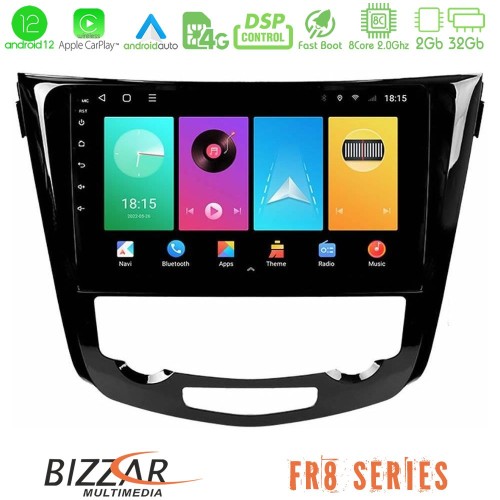 Bizzar FR8 Series Nissan Qashqai J11 (AUTO A/C) 8core Android12 2+32GB Navigation Multimedia Tablet 10 Bizzar FR8 Series Nissan Qashqai J11 (AUTO A/C) 8core Android12 2+32GB Navigation Multimedia Tablet 10