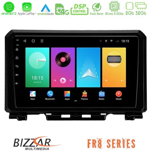 Bizzar FR8 Series Suzuki Jimny 2018-2022 Android12 2+32GB Navigation Multimedia Tablet 9 Bizzar FR8 Series Suzuki Jimny 2018-2022 Android12 2+32GB Navigation Multimedia Tablet 9