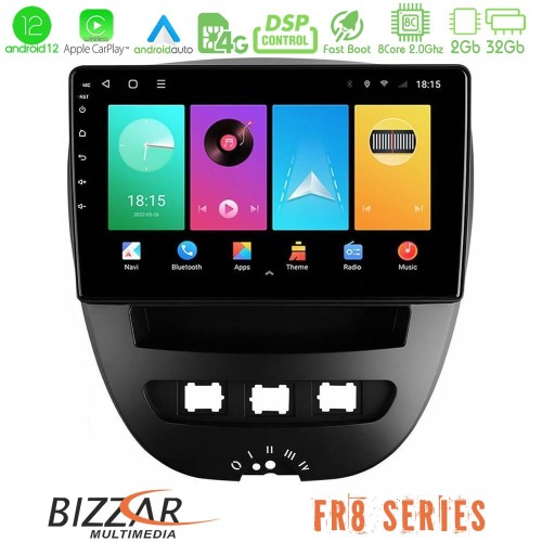 Bizzar FR8 Series Toyota Aygo/Citroen C1/Peugeot 107 8core Android12 2+32GB Navigation Multimedia Tablet 10 Bizzar FR8 Series Toyota Aygo/Citroen C1/Peugeot 107 8core Android12 2+32GB Navigation Multimedia Tablet 10