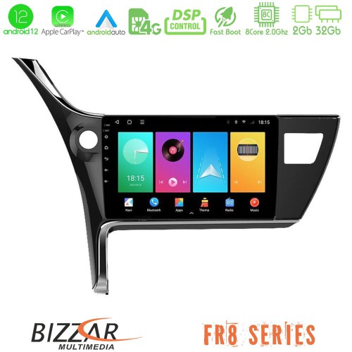 Bizzar FR8 Series Toyota Corolla 2017-2018 8core Android12 2+32GB Navigation Multimedia Tablet 10 Bizzar FR8 Series Toyota Corolla 2017-2018 8core Android12 2+32GB Navigation Multimedia Tablet 10