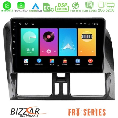 Bizzar FR8 Series Volvo XC60 2009-2012 8core Android12 2+32GB Navigation Multimedia Tablet 9