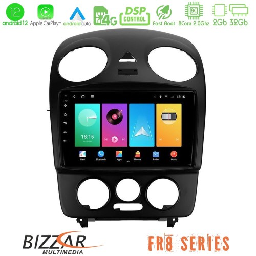 Bizzar FR8 Series VW Beetle 8core Android12 2+32GB Navigation Multimedia Tablet 9