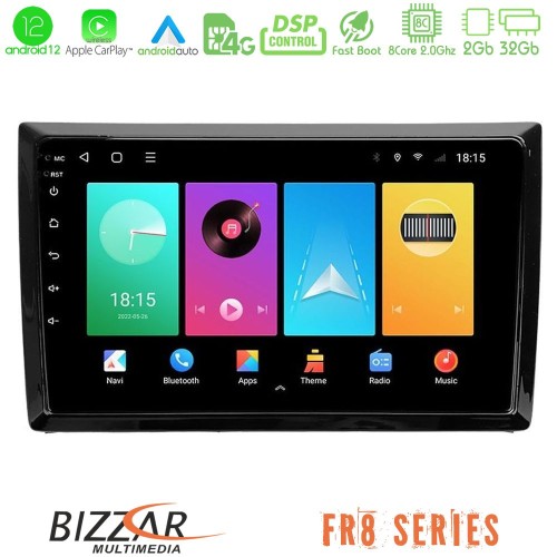 Bizzar FR8 Series VW Beetle 8core Android12 2+32GB Navigation Multimedia Tablet 9