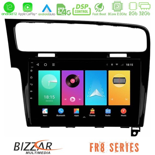 Bizzar FR8 Series VW GOLF 7 8core Android12 2+32GB Navigation Multimedia Tablet 10