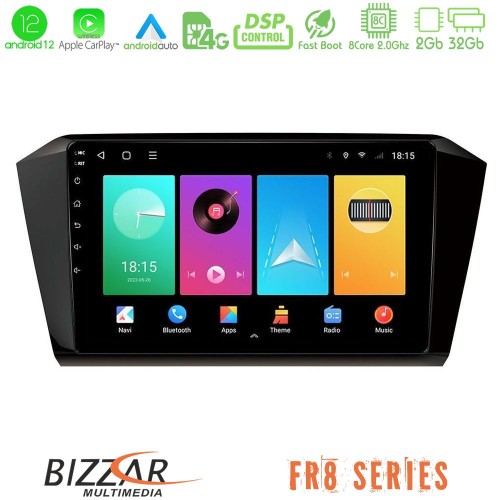 Bizzar FR8 Series VW Passat 8core Android12 2+32GB Navigation Multimedia Tablet 10