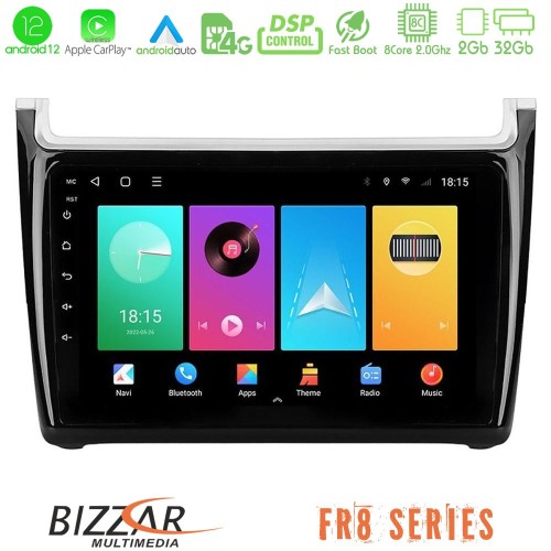 Bizzar FR8 Series Vw Polo 8core Android12 2+32GB Navigation Multimedia Tablet 9