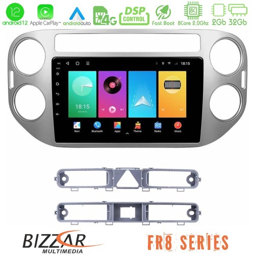Bizzar FR8 Series VW Tiguan 8core Android12 2+32GB Navigation Multimedia Tablet 9