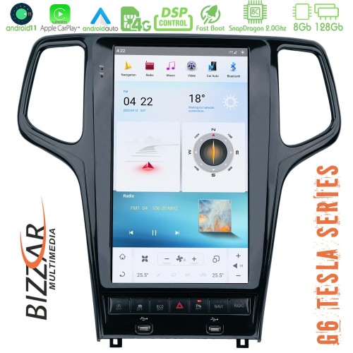 Bizzar Grand Cherokee 2014-2019 Android 11 (8+128GB) Tesla Multimedia Station 13,6 Bizzar Grand Cherokee 2014-2019 Android 11 (8+128GB) Tesla Multimedia Station 13,6