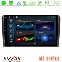 Bizzar M8 Series Audi A3 8P 8core Android12 4+32GB Navigation Multimedia Tablet 9