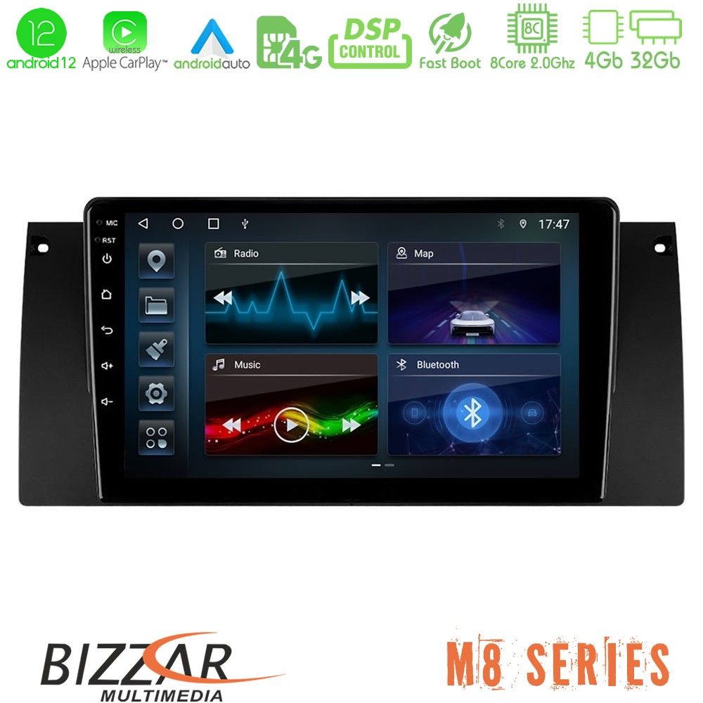 Bizzar M8 Series BMW X5 (E53) 8core Android12 4+32GB Navigation Multimedia Tablet 9