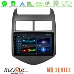 Bizzar M8 Series Chevrolet Aveo 2011-2017 8core Android12 4+32GB Navigation Multimedia Tablet 9