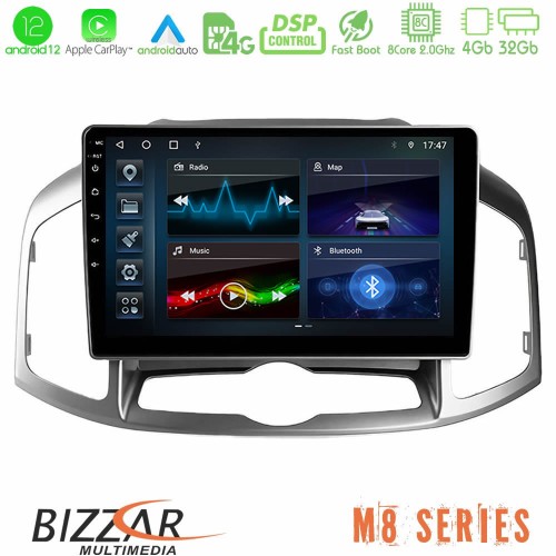 Bizzar M8 Series Chevrolet Captiva 2012-2016 8Core Android12 4+32GB Navigation Multimedia Tablet 9