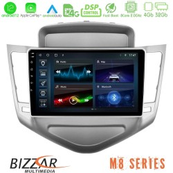 Bizzar M8 Series Chevrolet Cruze 2009-2012 8core Android12 4+32GB Navigation Multimedia Tablet 9