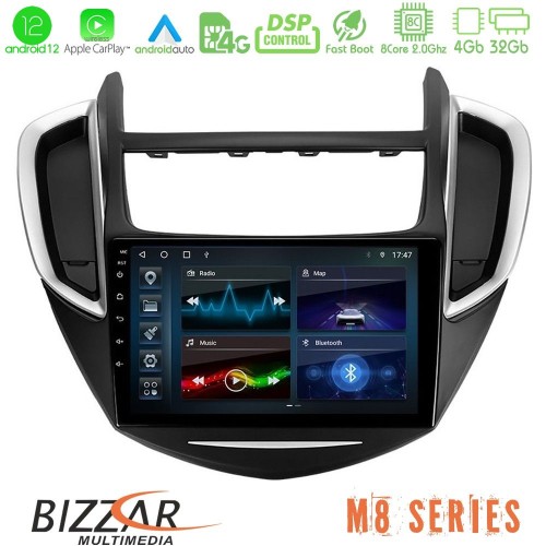 Bizzar M8 Series Chevrolet Trax 2013-2020 8core Android12 4+32GB Navigation Multimedia Tablet 9