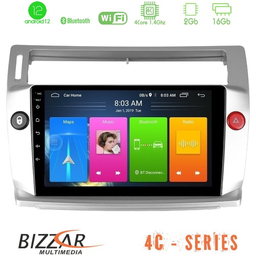 Bizzar 4C Series Citroen C4 2004-2010 4Core Android12 2+16GB Navigation Multimedia Tablet 9 Bizzar 4C Series Citroen C4 2004-2010 4Core Android12 2+16GB Navigation Multimedia Tablet 9