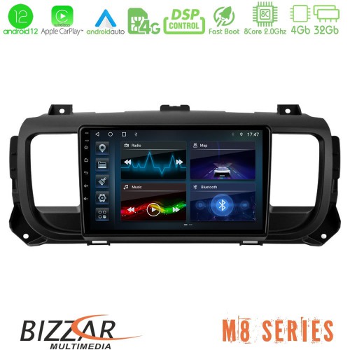 Bizzar M8 Series Citroen/Peugeot/Opel/Toyota 8core Android12 4+32GB Navigation Multimedia Tablet 9
