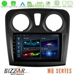 Bizzar M8 Series Dacia Sandero 2014-2020 8core Android12 4+32GB Navigation Multimedia Tablet 9