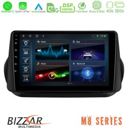 Bizzar M8 Series Fiat Fiorino/Citroen Nemo/Peugeot Bipper 8core Android12 4+32GB Navigation Multimedia Tablet 9