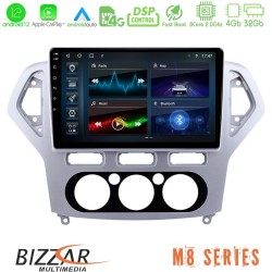 Bizzar M8 Series Ford Mondeo 2007-2010 Manual A/C 8core Android12 4+32GB Navigation Multimedia Tablet 10