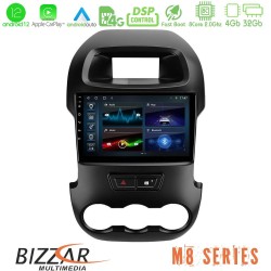 Bizzar M8 Series Ford Ranger 2012-2016 8core Android12 4+32GB Navigation Multimedia Tablet 9