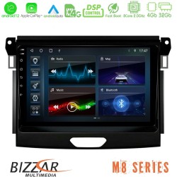Bizzar M8 Series Ford Ranger 2017-2022 8core Android12 4+32GB Navigation Multimedia Tablet 9