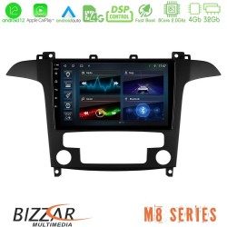 Bizzar M8 Series Ford S-Max 2006-2012 8core Android12 4+32GB Navigation Multimedia Tablet 9