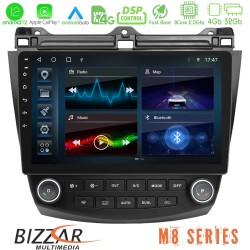 Bizzar M8 Series Honda Accord 2002-2008 8core Android12 4+32GB Navigation Multimedia Tablet 9