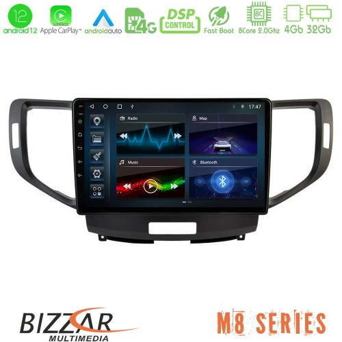 Bizzar M8 Series Honda Accord 2008-2015 8core Android12 4+32GB Navigation Multimedia Tablet 9