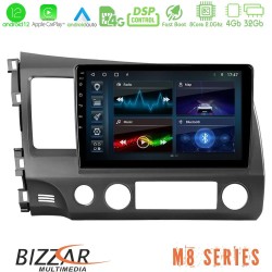 Bizzar M8 Series Honda Civic 2006-2011 8core Android12 4+32GB Navigation Multimedia Tablet 9