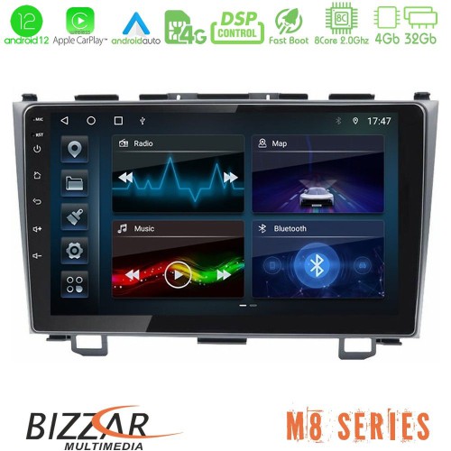 Bizzar M8 Series Honda CRV 8core Android12 4+32GB Navigation Multimedia Tablet 9