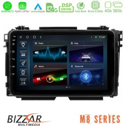 Bizzar M8 Series Honda HR-V 8core Android12 4+32GB Navigation Multimedia Tablet 9