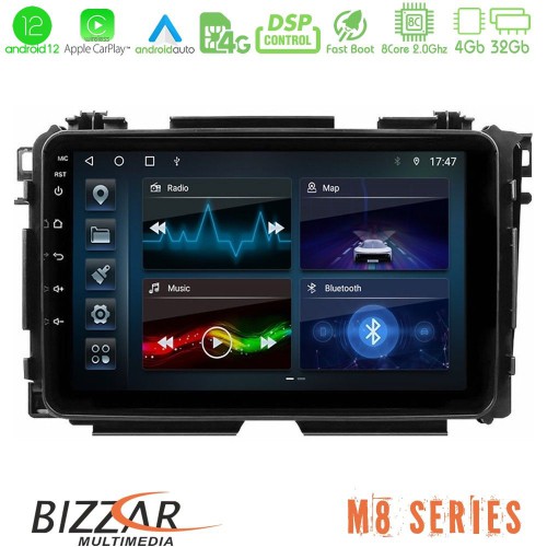 Bizzar M8 Series Honda HR-V 8core Android12 4+32GB Navigation Multimedia Tablet 9