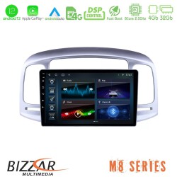 Bizzar M8 Series Hyundai Accent 2006-2011 8core Android12 4+32GB Navigation Multimedia Tablet 9