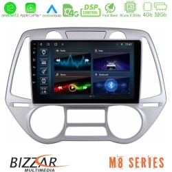 Bizzar M8 Series Hyundai i20 2009-2012 Auto A/C 8core Android12 4+32GB Navigation Multimedia Tablet 9