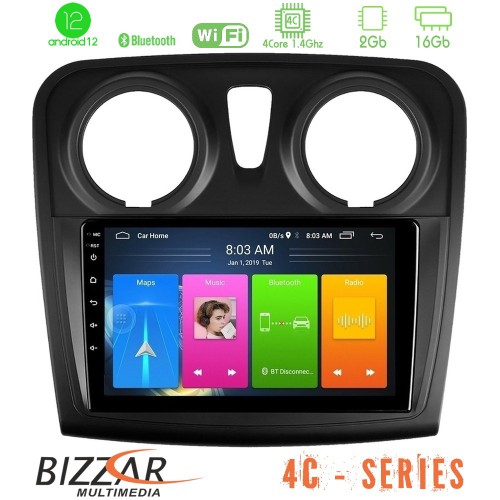 Bizzar 4C Series Dacia Sandero 2014-2020 4Core Android12 2+16GB Navigation Multimedia Tablet 9 Bizzar 4C Series Dacia Sandero 2014-2020 4Core Android12 2+16GB Navigation Multimedia Tablet 9