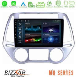 Bizzar M8 Series Hyundai i20 2012-2014 8core Android12 4+32GB Navigation Multimedia Tablet 9