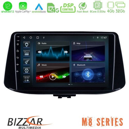 Bizzar M8 Series Hyundai i30 8core Android12 4+32GB Navigation Multimedia Tablet 9