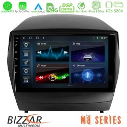 Bizzar M8 Series Hyundai IX35 Auto A/C 8core Android12 4+32GB Navigation Multimedia Tablet 9