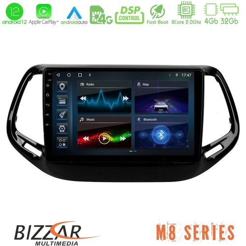 Bizzar M8 Series Jeep Compass 2017> 8core Android12 4+32GB Navigation Multimedia Tablet 10 Bizzar M8 Series Jeep Compass 2017> 8core Android12 4+32GB Navigation Multimedia Tablet 10