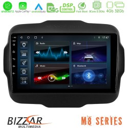 Bizzar M8 Series Jeep Renegade 2015-2019 8core Android12 4+32GB Navigation Multimedia Tablet 9