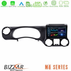Bizzar M8 Series Jeep Wrangler 2011-2014 8Core Android12 4+32GB Navigation Multimedia Tablet 9