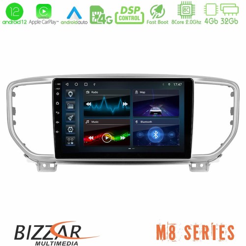 Bizzar M8 Series Kia Sportage 2018-2021 8Core Android12 4+32GB Navigation Multimedia Tablet 9