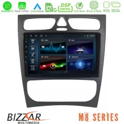 Bizzar M8 Series Mercedes C Class (W203) 8core Android12 4+32GB Navigation Multimedia Tablet 9