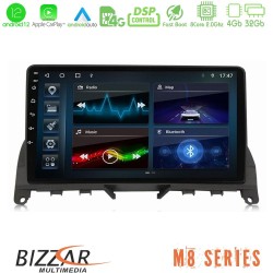 Bizzar M8 Series Mercedes C Class W204 8core Android12 4+32GB Navigation Multimedia 9