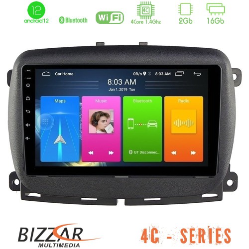 Bizzar 4C Series Fiat 500L 4Core Android12 2+16GB Navigation Multimedia Tablet 10 Bizzar 4C Series Fiat 500L 4Core Android12 2+16GB Navigation Multimedia Tablet 10