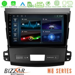 Bizzar M8 Series Mitsubishi Outlander/Citroen C-Crosser/Peugeot 4007 8core Android12 4+32GB Navigation Multimedia Tablet 9