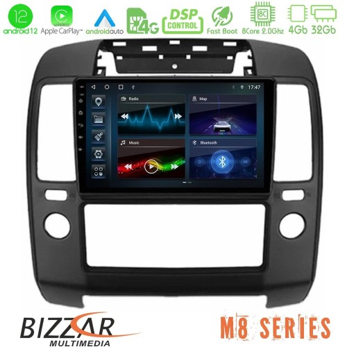 Bizzar M8 Series Nissan Navara 8core Android12 4+32GB Navigation Multimedia Tablet 9